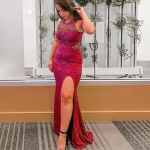 Laced Body Con City Studio Gown